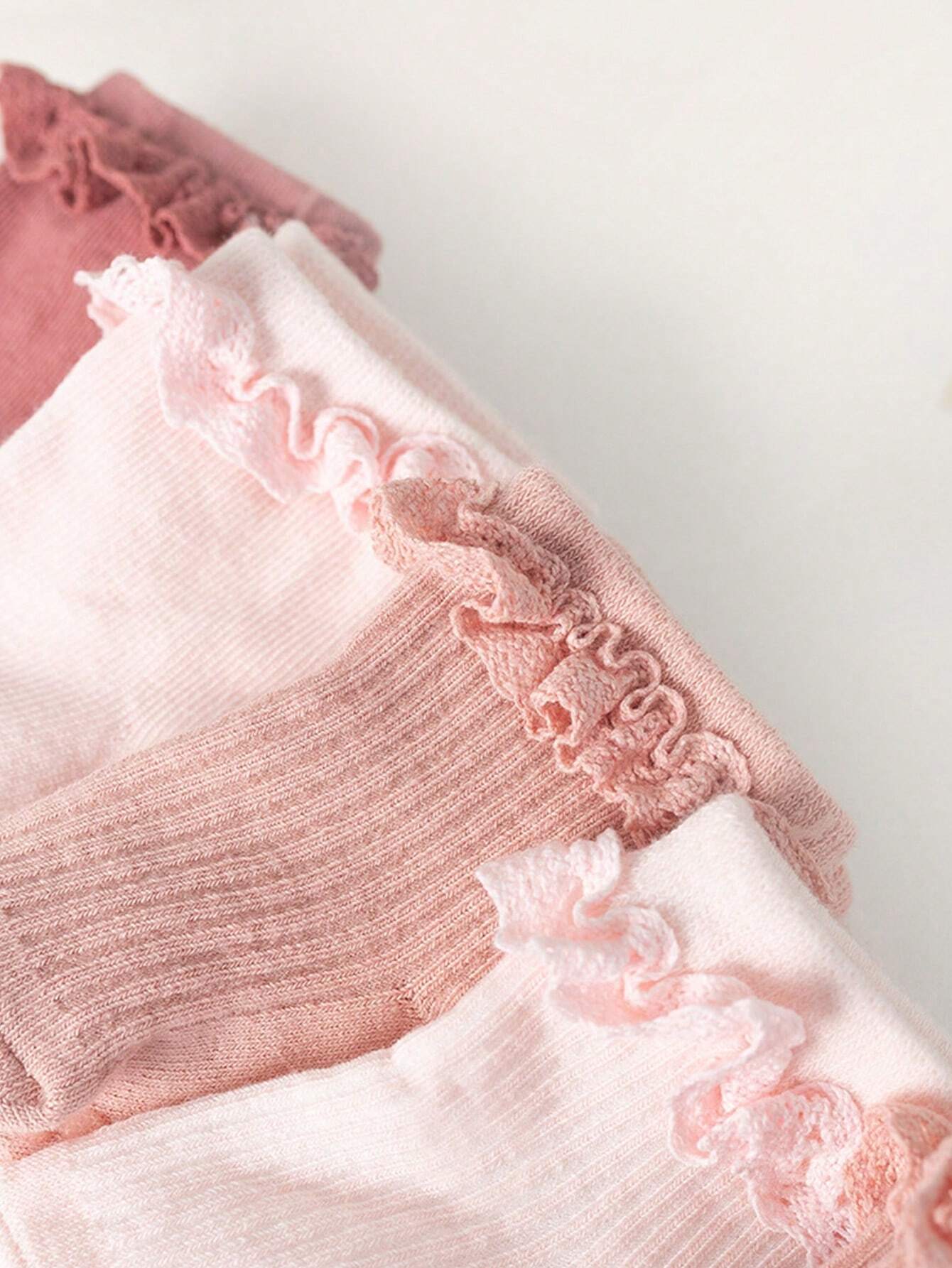 5 Pares De Meias Anti-derrapantes Com Renda