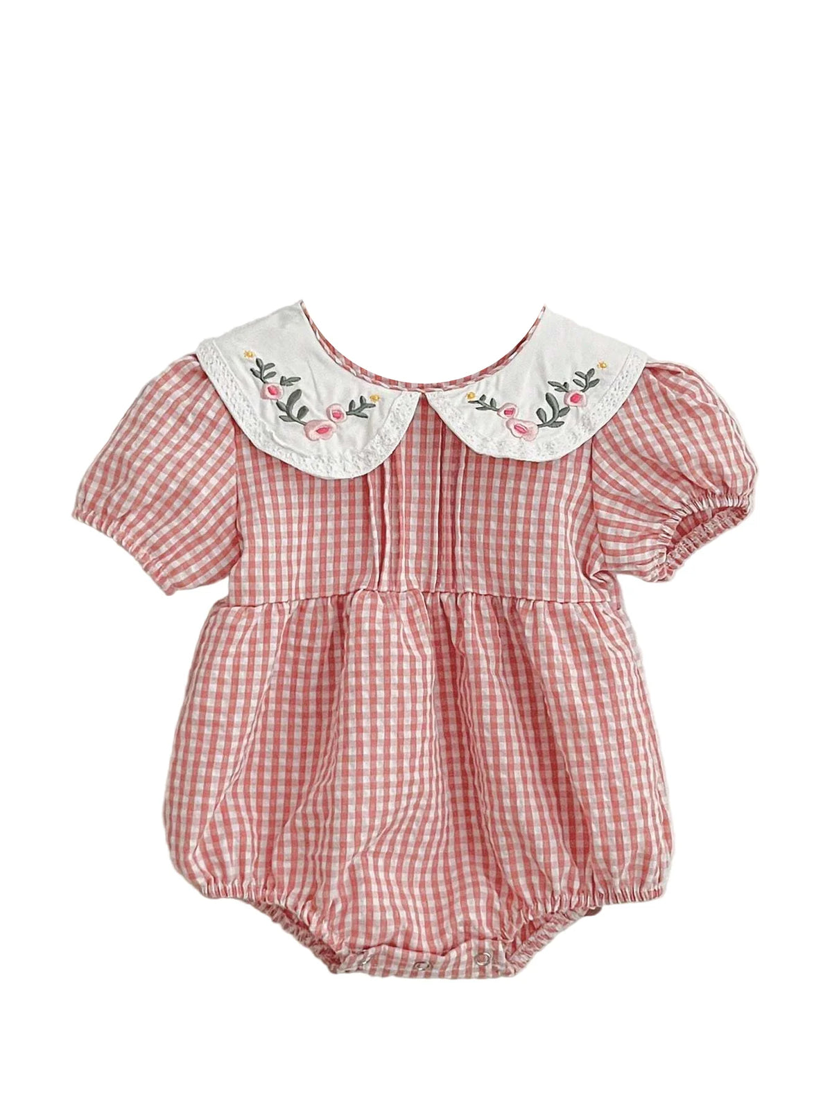 Body para Bebê Menina Rosa bordado Lavanda