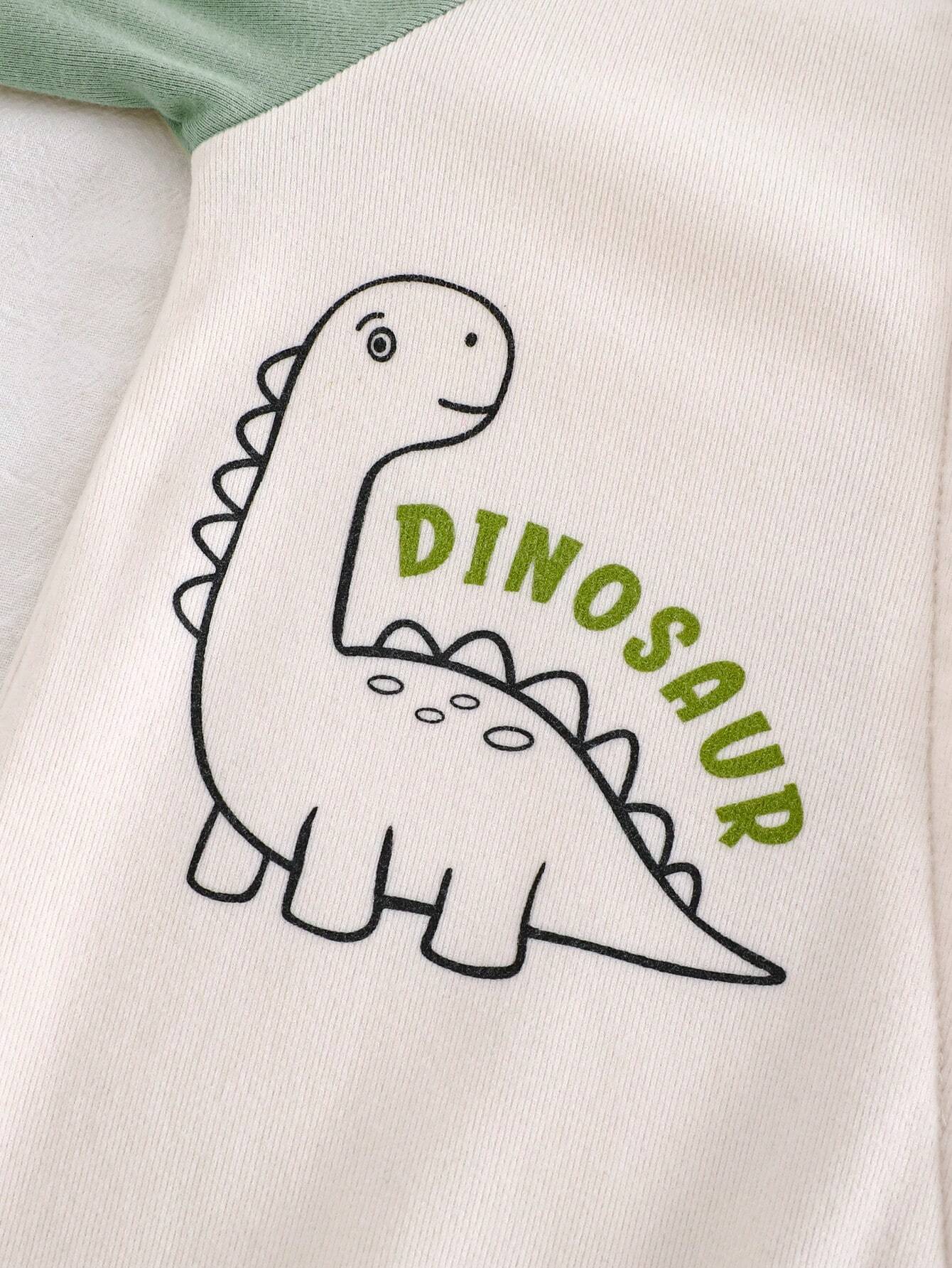 Kit com 2 Macacões de Zíper Algodão Dinossauros