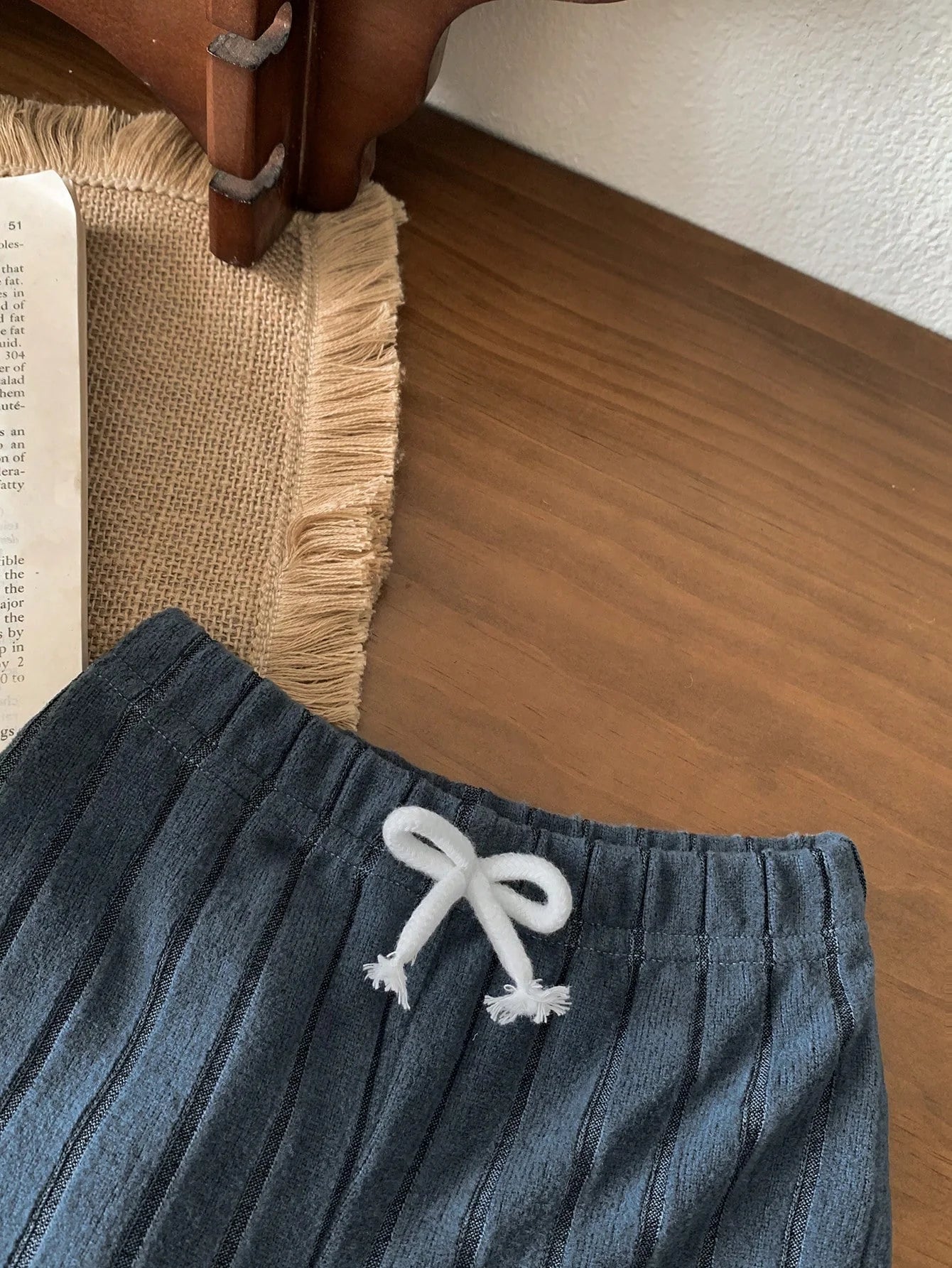 Conjunto 2 peças Camiseta Canelada e Short 100% Algodão