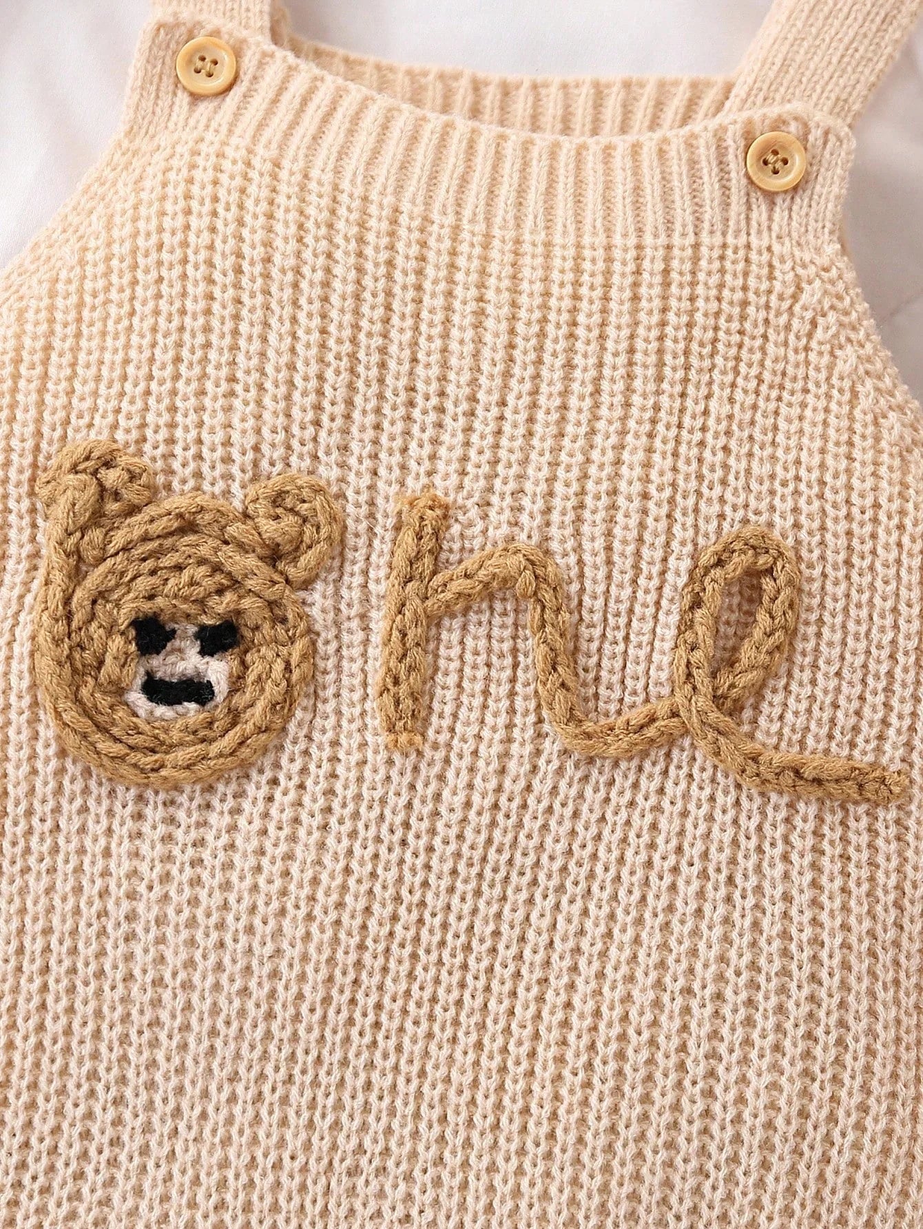 Romper em tricot Bege