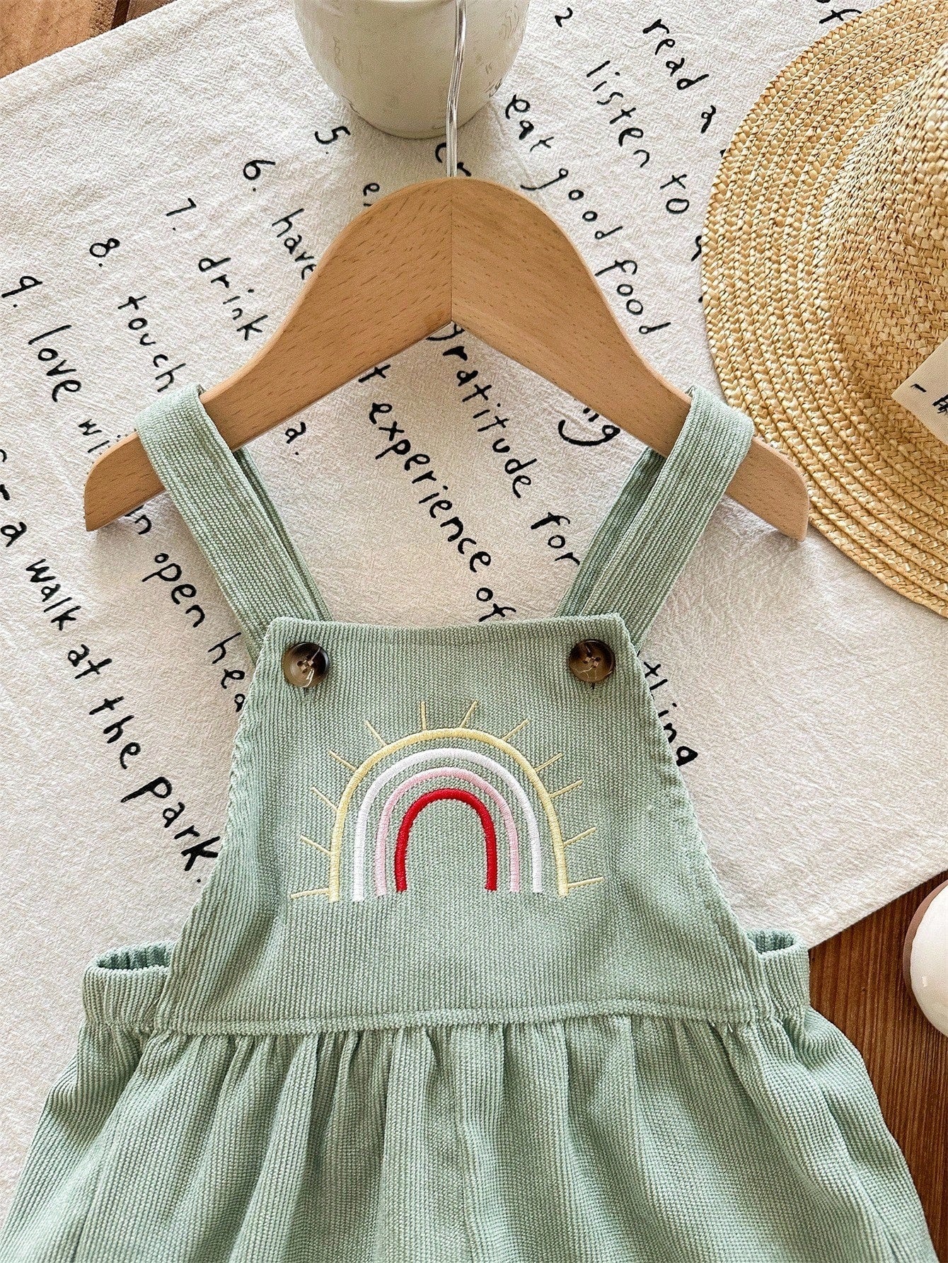 Roupa para Bebê Menina com Romper e Body Arco-iris -2 peças