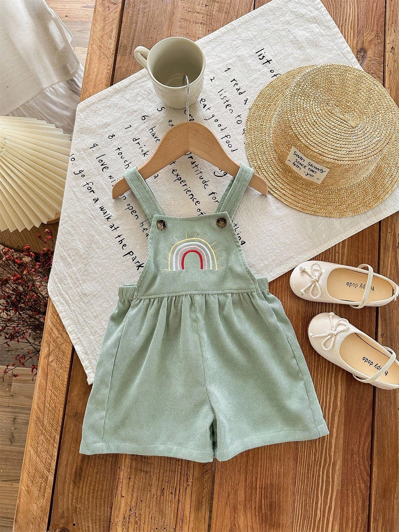 Roupa para Bebê Menina com Romper e Body Arco-iris -2 peças