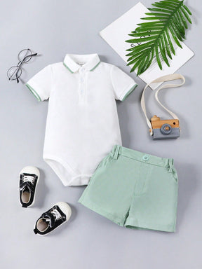 Conjunto Body mangas curta e Shorts