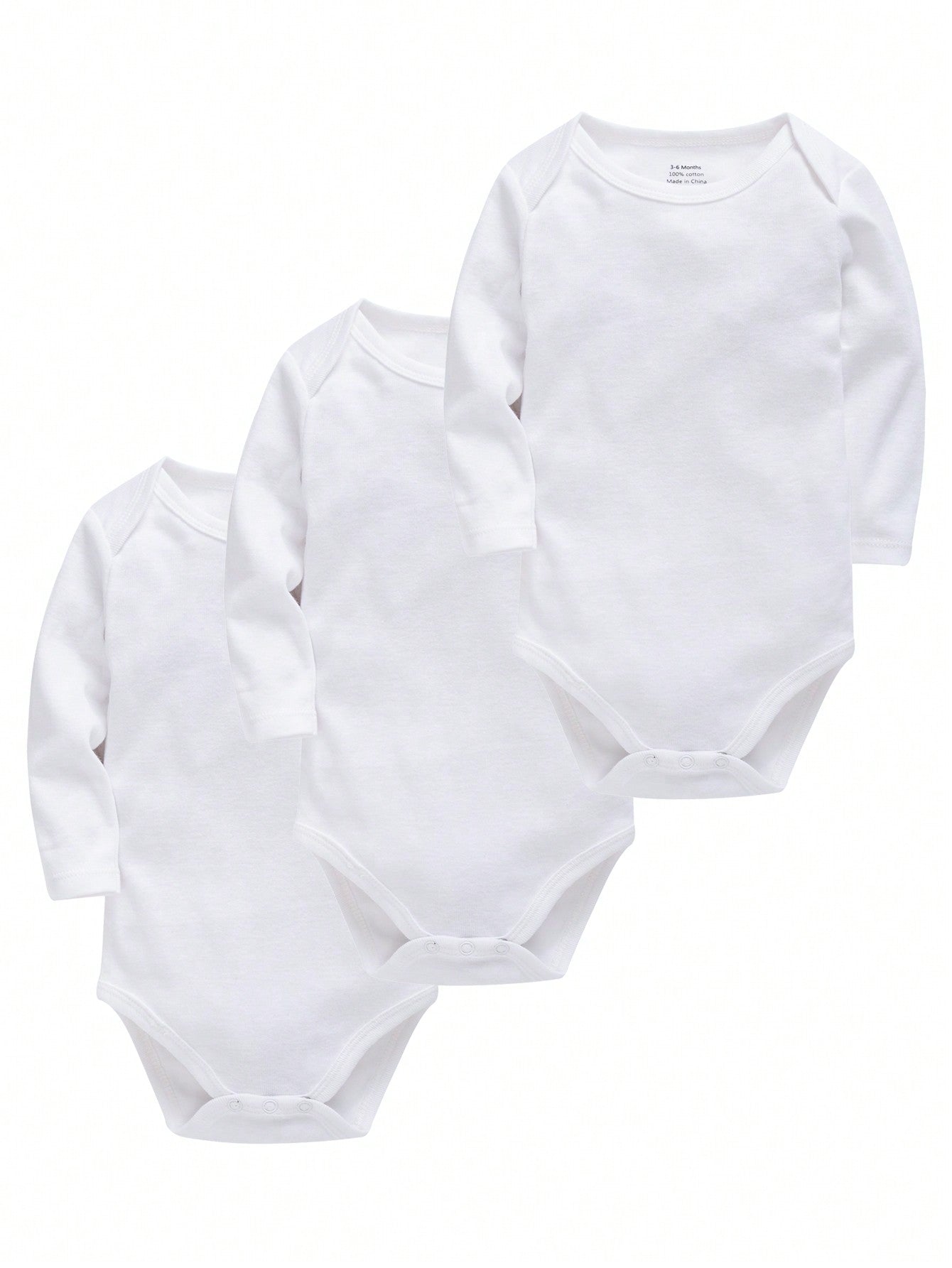 Conjunto 3 Peças Body Manga Longa Liso Unisex