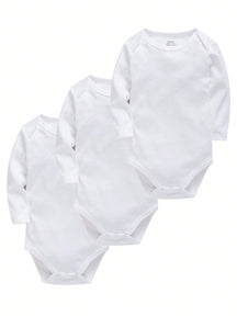 Conjunto 3 Peças Body Manga Longa Liso Unisex