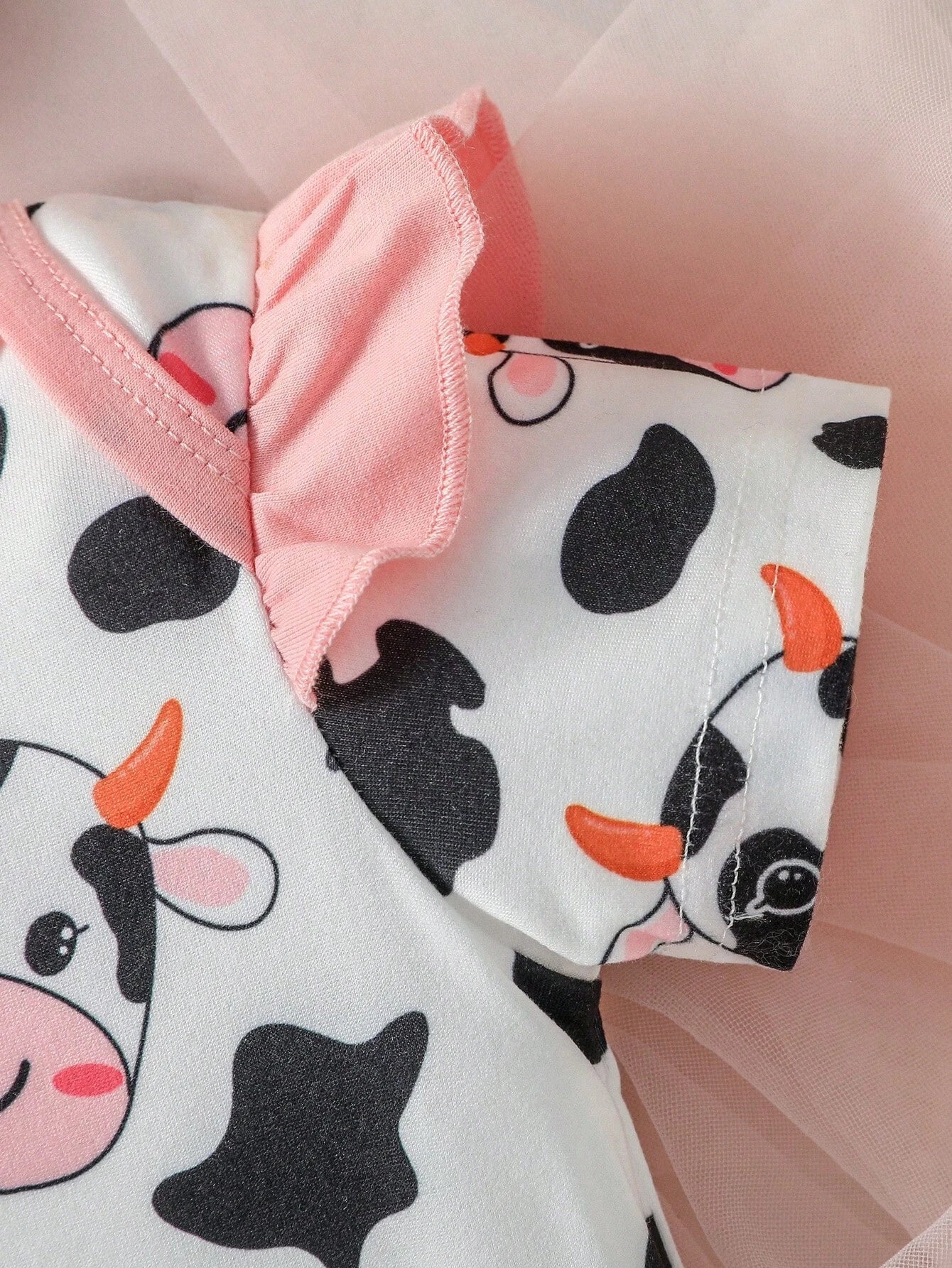 Macacao Longo Vaquinha Bebe Menina Plush Algodão + Faixa