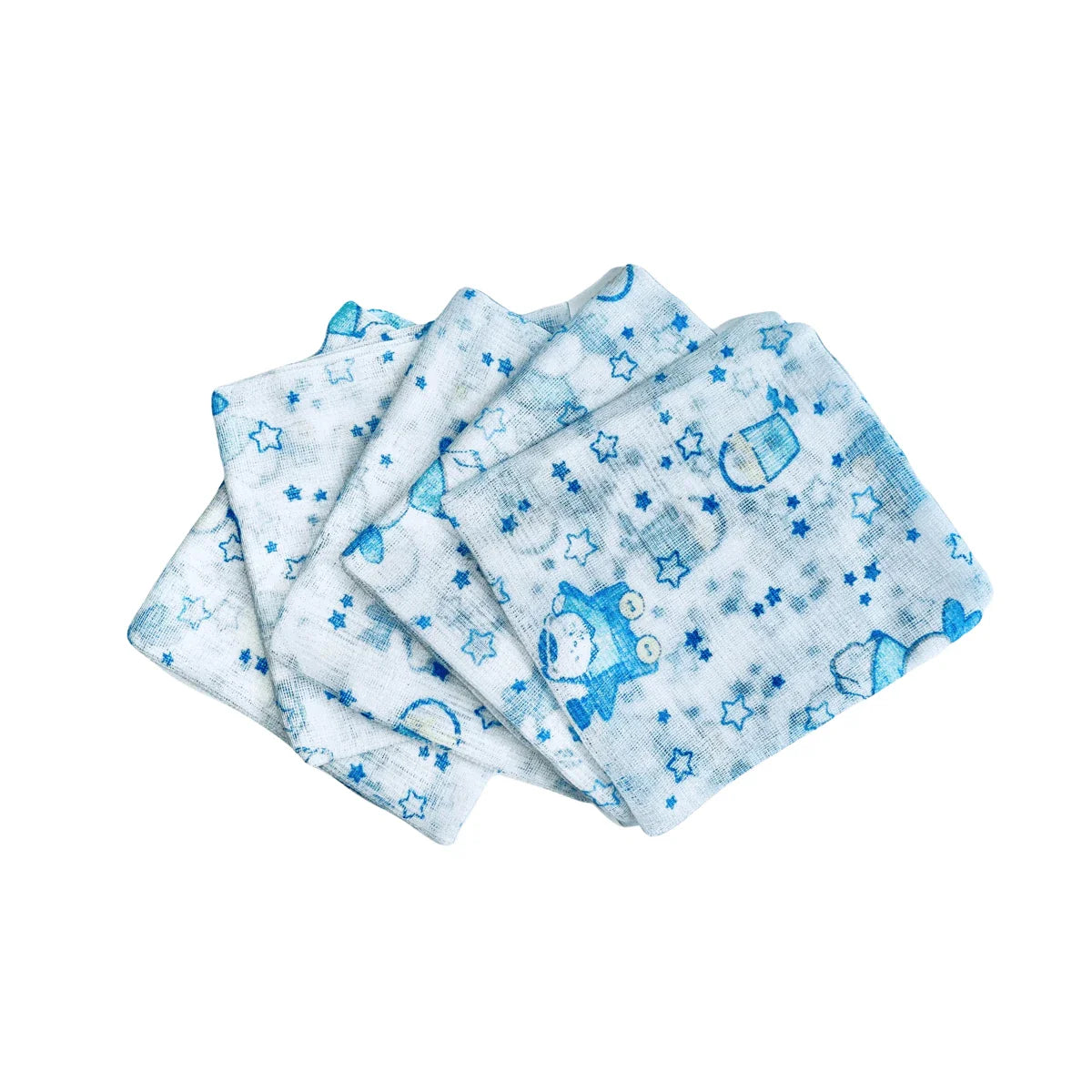 Kit Enxoval 15 Peças 6 Paninhos 5 Fraldas 1 Toalha 3 Cueiros