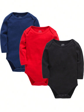 Conjunto 3 Peças Body Manga Longa Liso Unisex