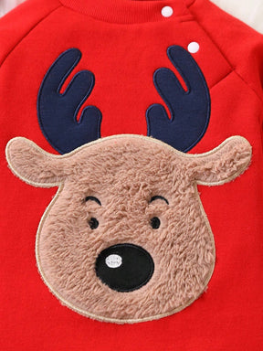 Macacão com Estampa Fofa de Rena