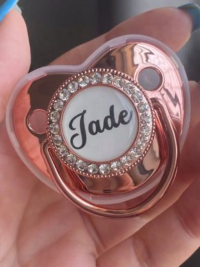 Chupeta personalizada com nome para meninas Rose Gold