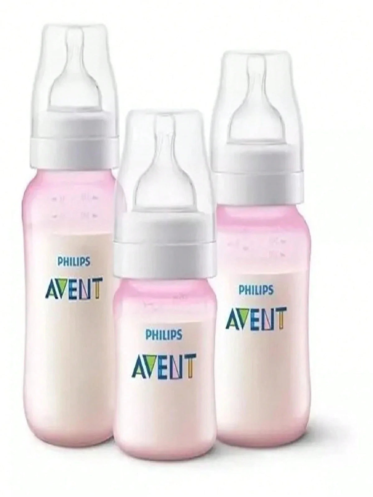 Kit 3un Mamadeiras Avent  Clássica Rosa 125ml /260ml /330ml
