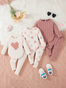 Kit com 3 Peças pijaminha longo para Menina