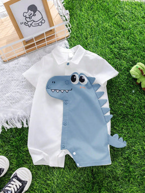 Macacão Bebê em Sarja Daryl com Elastano Dinossauro