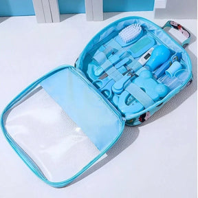 Kit Completo de Cuidados e Higiene para Bebê com 13 Peças com Bolsa Organizadora