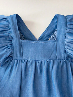 Conjunto 2 peças Body Com Manga De Renda e Chapeu