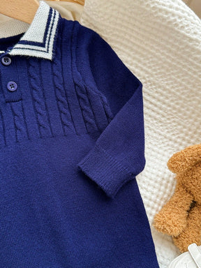 Saida de maternidade Tricot Azul Royal