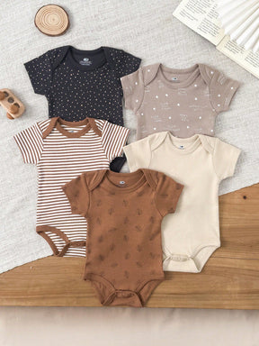 Kit body bebê 5 peças Toy Boy multicor