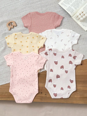 Kit body bebê 5 peças Princesa multicor