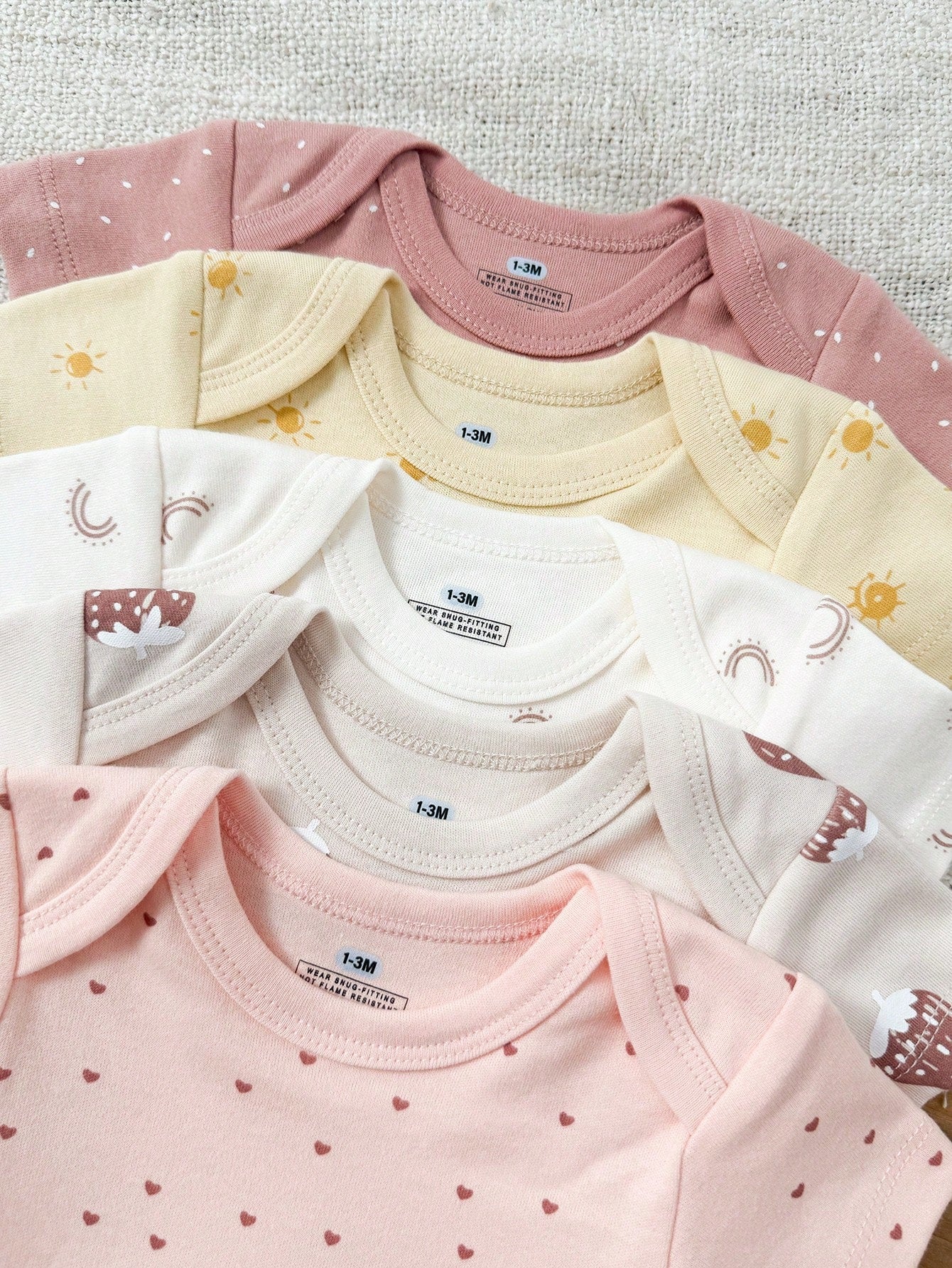 Kit body bebê 5 peças Princesa multicor