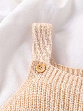 Romper em tricot Bege