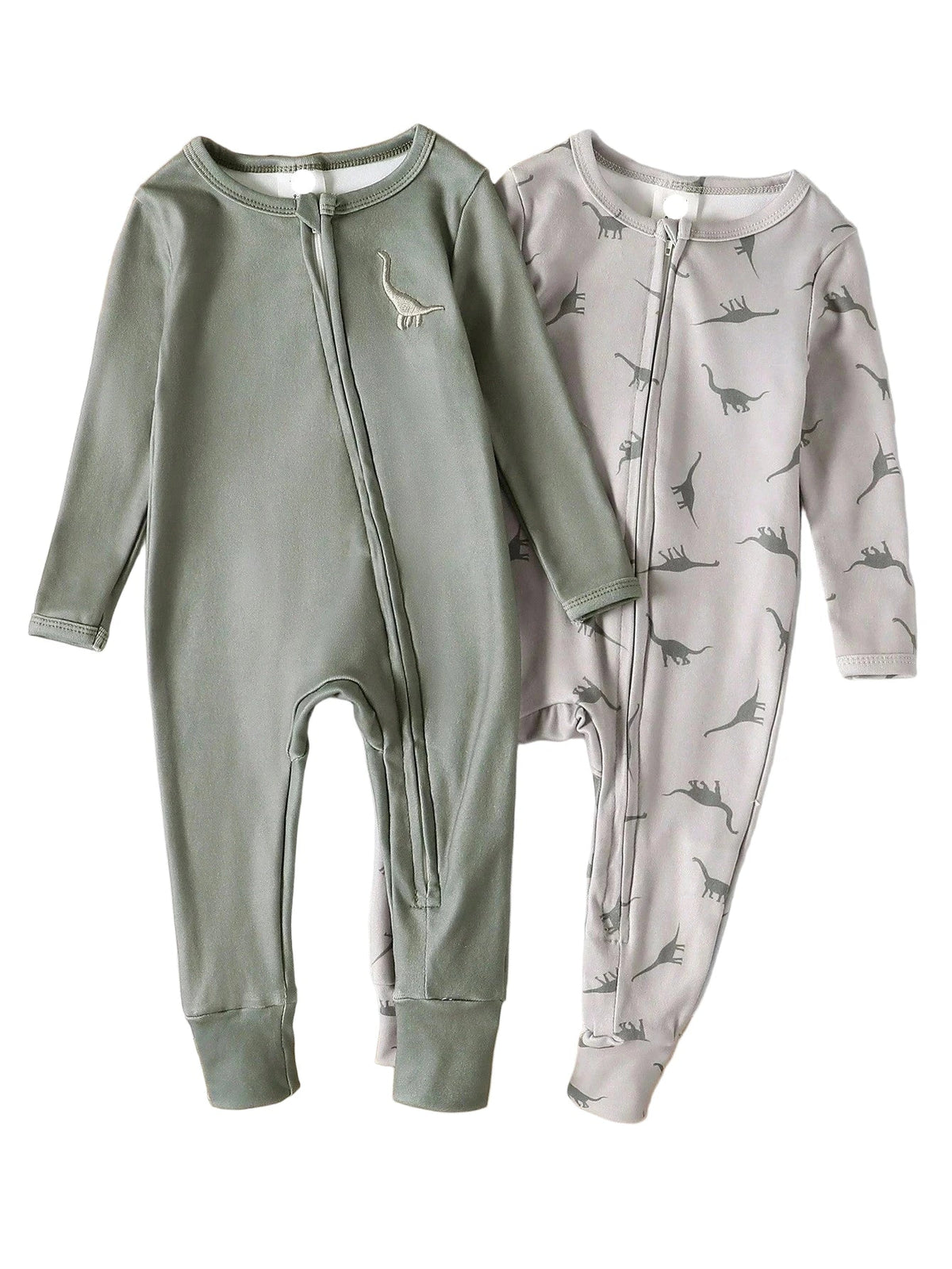 Kit Macacão com Zíper para Bebê com 2 unidades - Dino