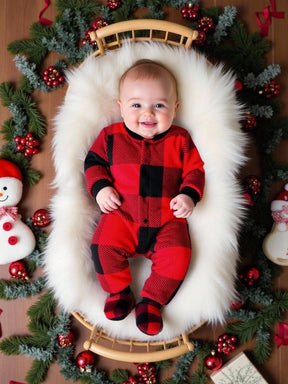 Macacão de Manga Longa e sapatinho Xadrez