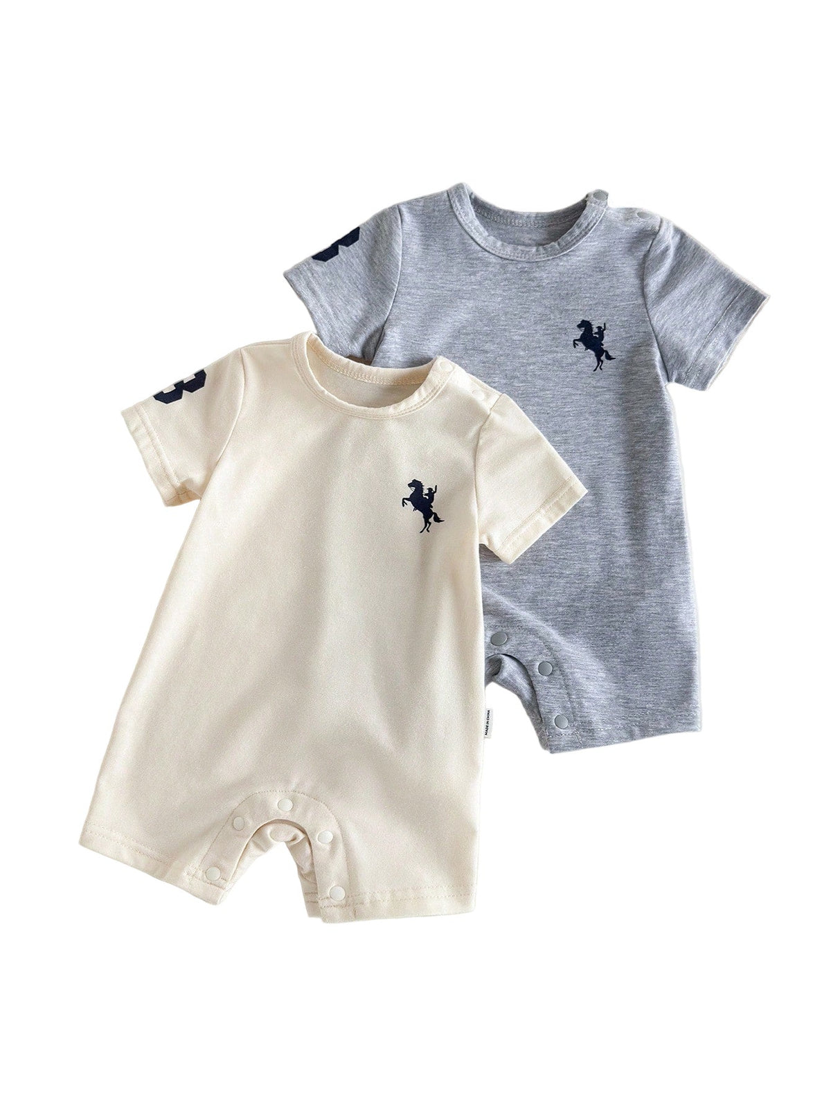 Conjunto Macacão para bebê curto de 2 Peças Casual