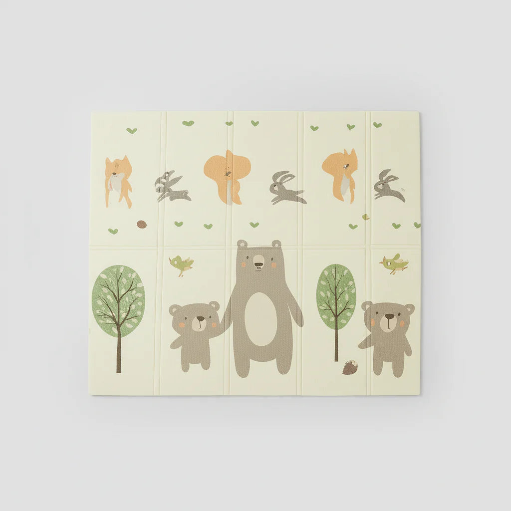 Tapete Infantil Dobrável  195 cm x 150 cm Impermeável Antiderrapante Conforto URSO