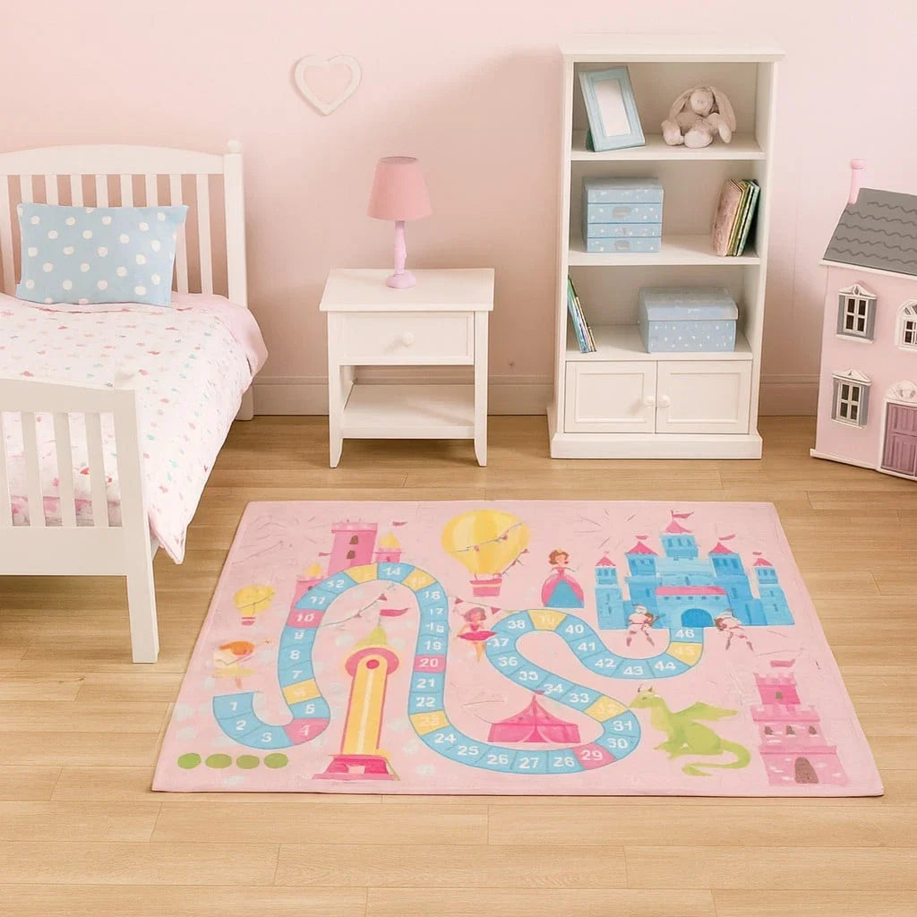 Tapete Infantil Dobrável 195 cm x 150 cm Impermeável Antiderrapante Conforto PRINCESA